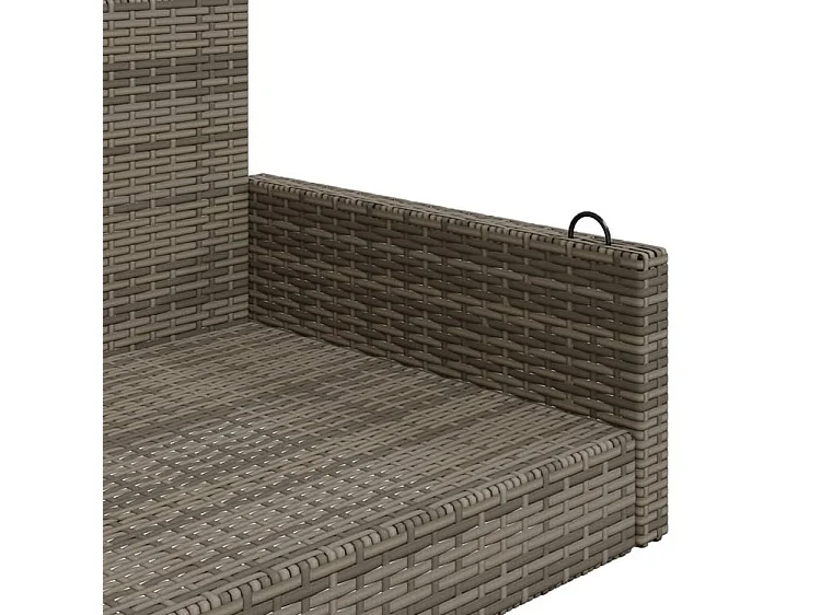 Balancelle gris 119x56x48 résine tressée