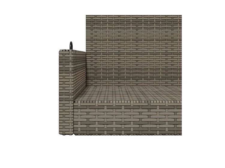 Balancelle gris 119x56x48 résine tressée