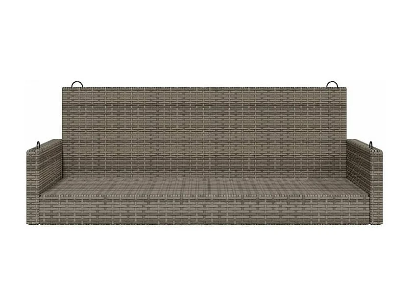 Balancelle gris 119x56x48 résine tressée