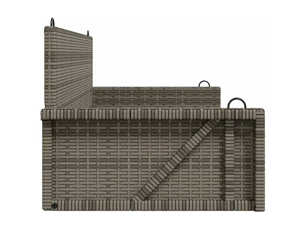 Balancelle gris 119x56x48 résine tressée