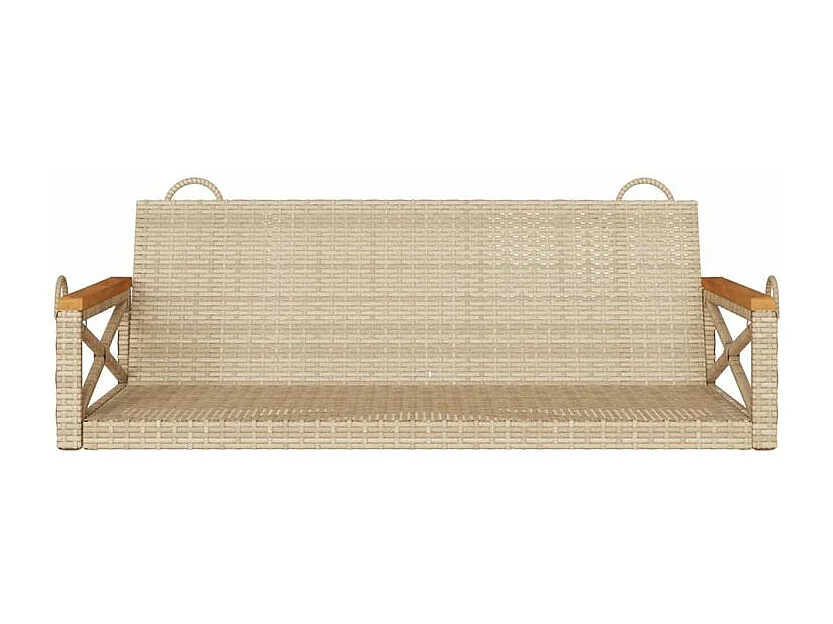 Balancelle beige 109x62x40 résine tressée