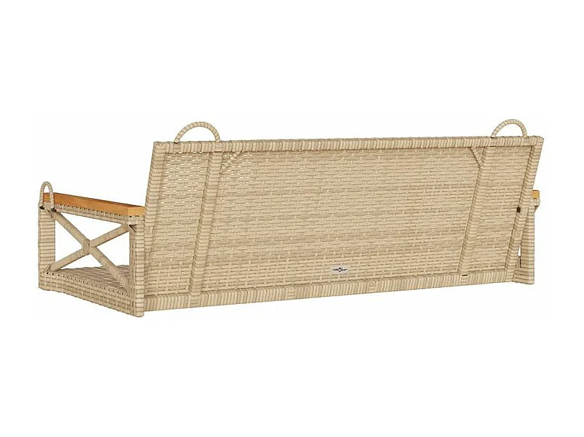 Balancelle beige 109x62x40 résine tressée