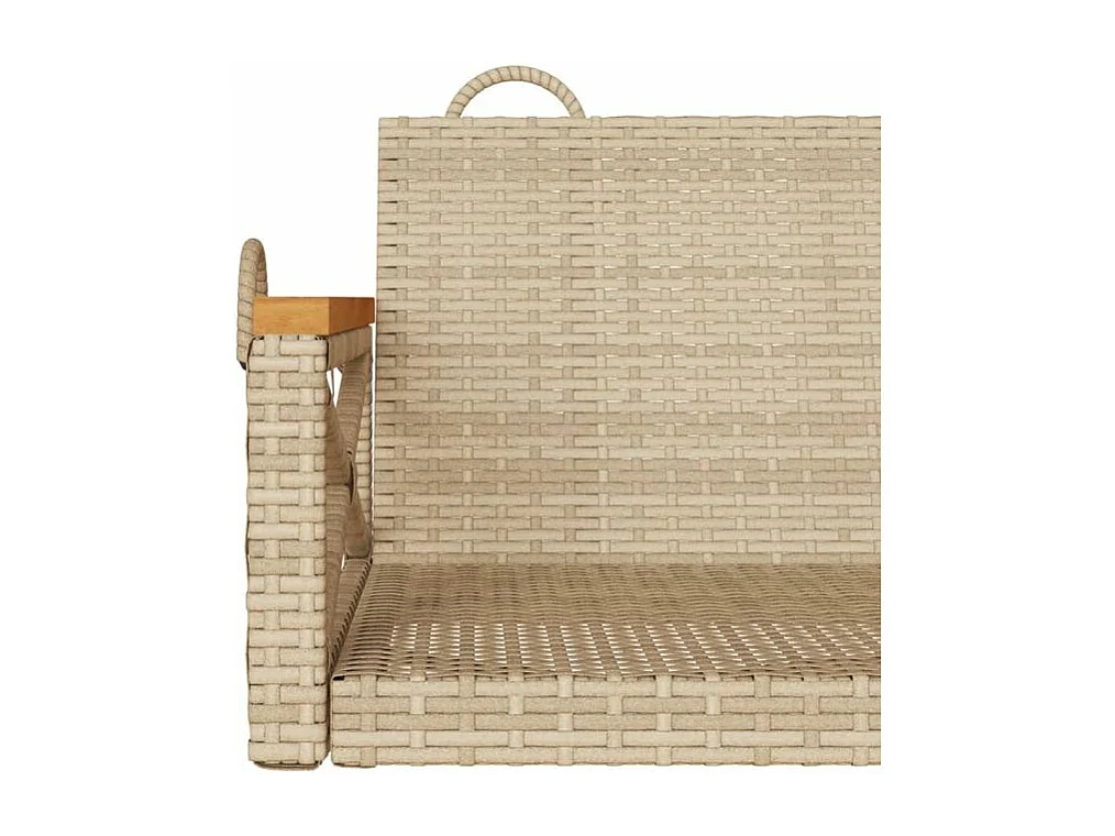 Balancelle beige 109x62x40 résine tressée