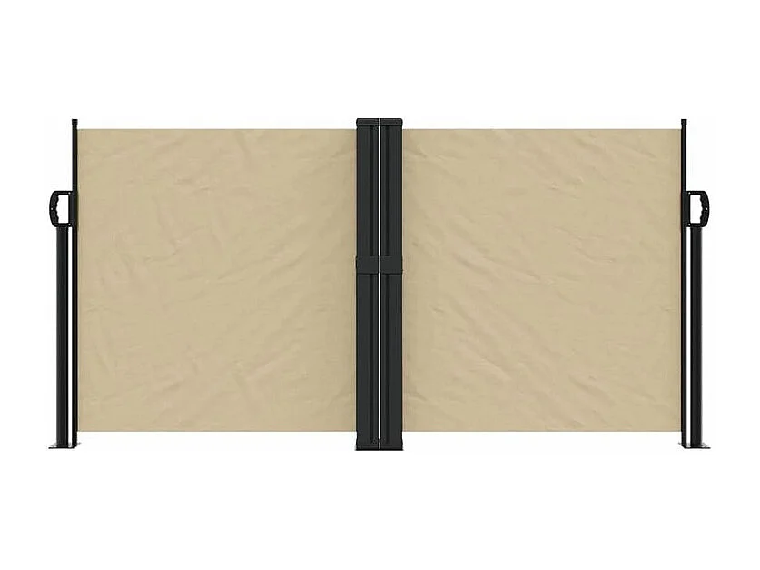 Auvent latéral rétractable beige 120x1200