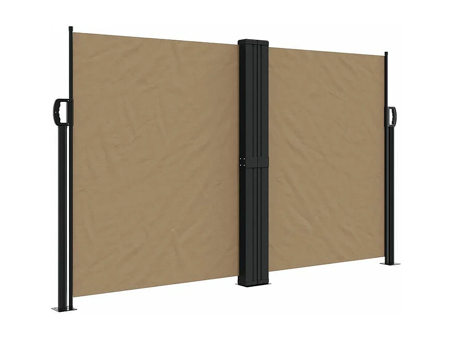 Auvent latéral rétractable taupe 140x600