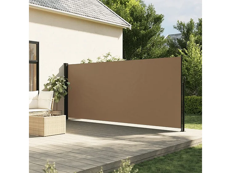 Auvent latéral rétractable taupe 180x600
