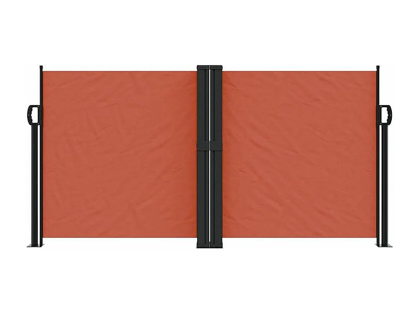 Auvent latéral rétractable terre cuite 120x600