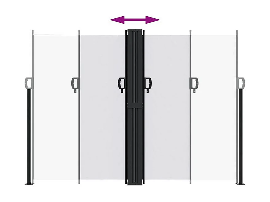 Auvent latéral rétractable blanc 180x1000