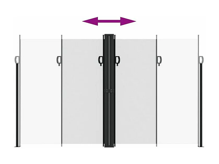 Auvent latéral rétractable blanc 200x600