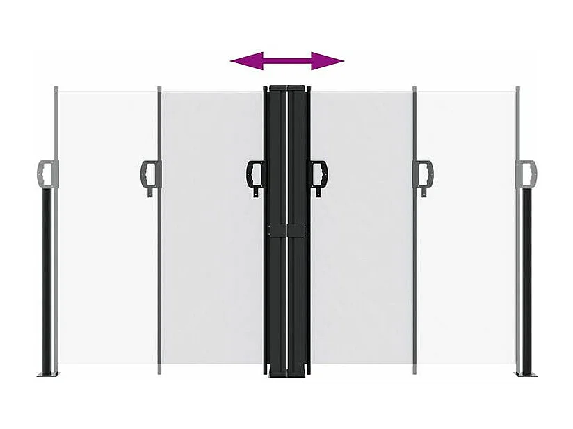 Auvent latéral rétractable blanc 140x1200