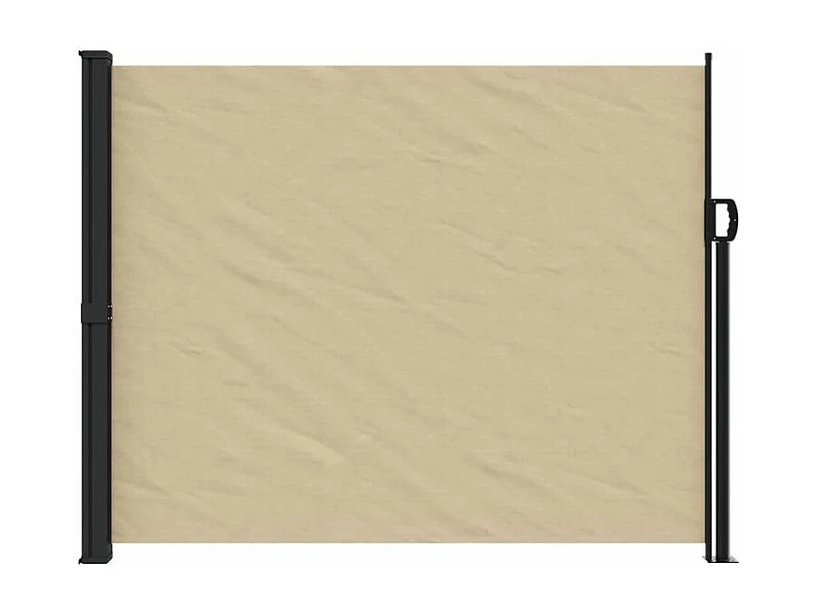 Auvent latéral rétractable beige 160x600
