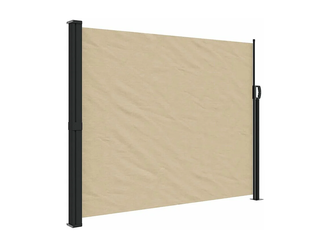 Auvent latéral rétractable beige 160x600