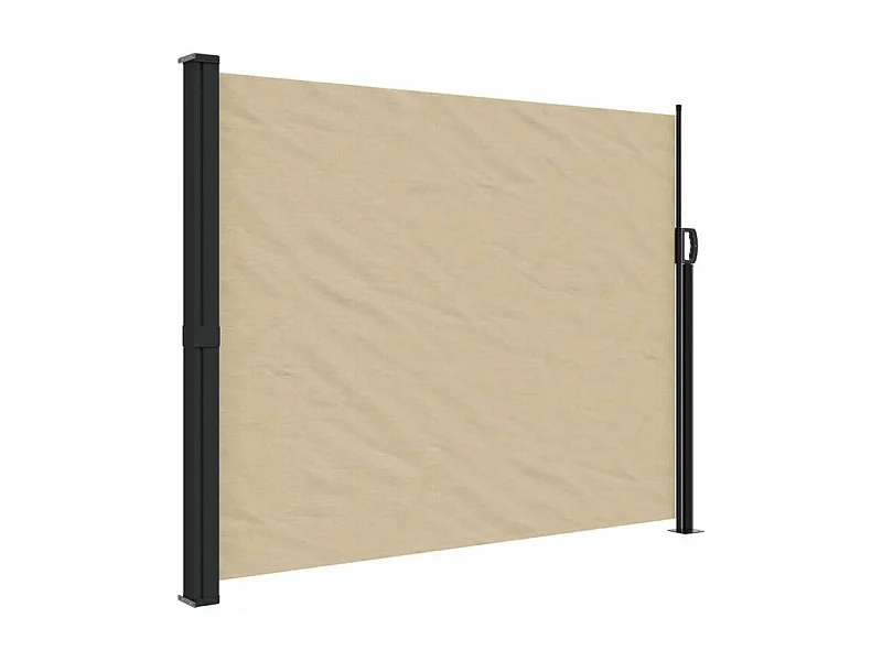 Auvent latéral rétractable beige 160x600