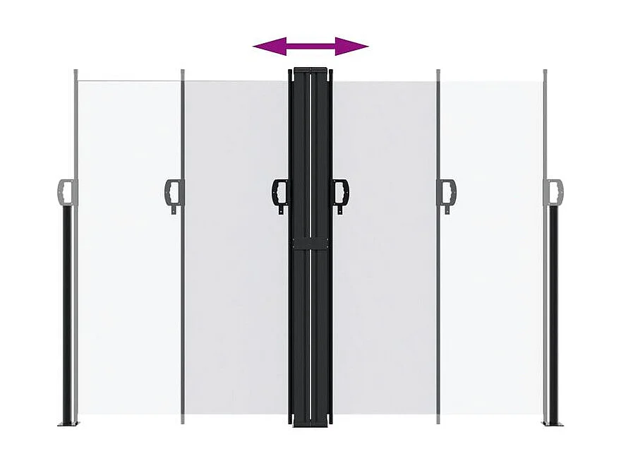 Auvent latéral rétractable blanc 180x600