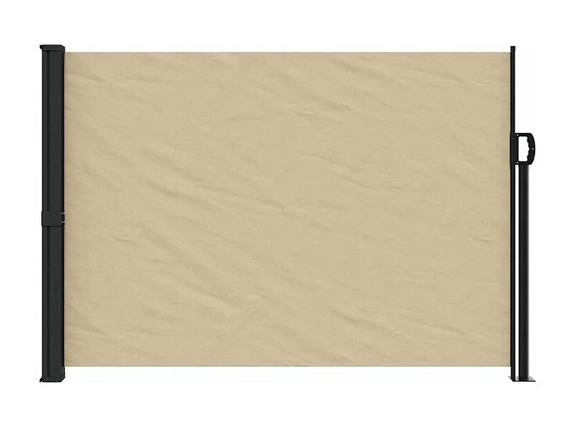 Auvent latéral rétractable beige 140x600