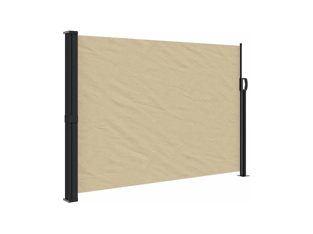 Auvent latéral rétractable beige 140x600