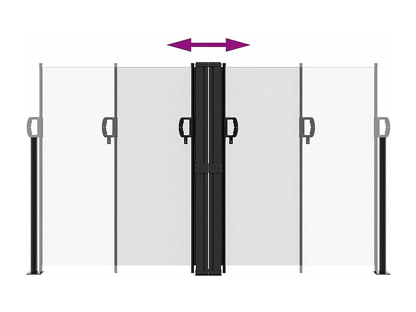 Auvent latéral rétractable blanc 140x1000