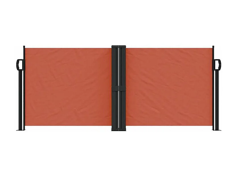Auvent latéral rétractable terre cuite 100x600