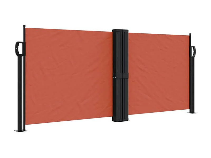 Auvent latéral rétractable terre cuite 100x600