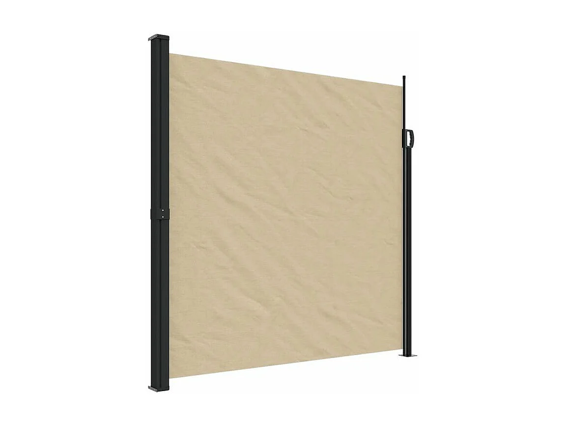 Auvent latéral rétractable beige 200x500