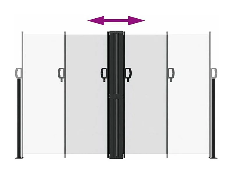 Auvent latéral rétractable blanc 160x1200