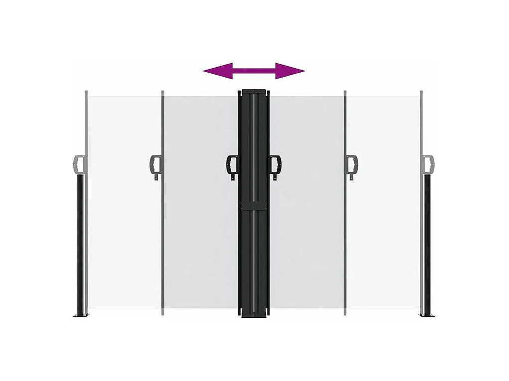 Auvent latéral rétractable blanc 160x1200