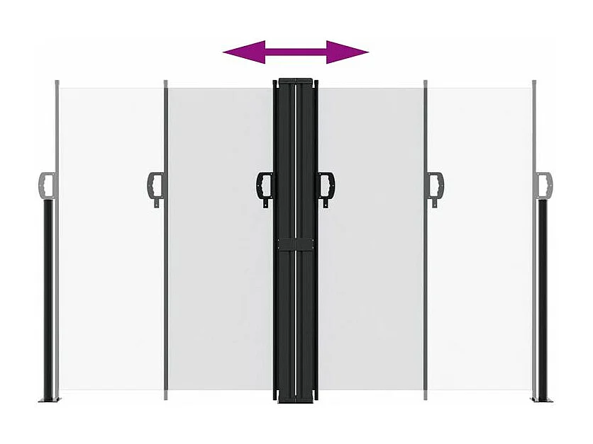 Auvent latéral rétractable blanc 160x1200