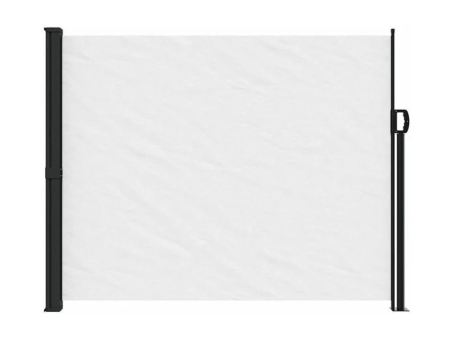 Auvent latéral rétractable blanc 160x600