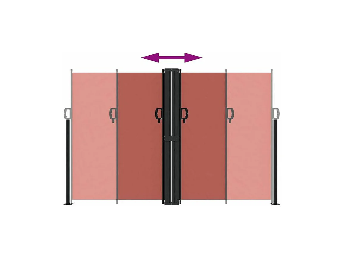 Auvent latéral rétractable terre cuite 160x1200