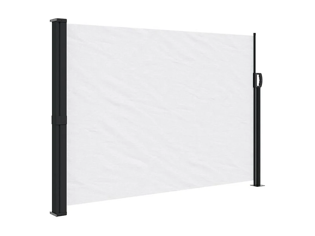 Auvent latéral rétractable blanc 140x600
