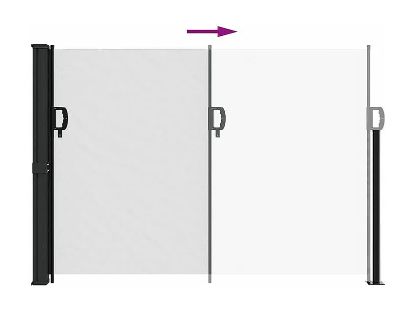 Auvent latéral rétractable blanc 140x600