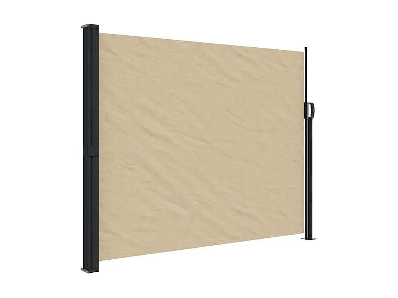 Auvent latéral rétractable beige 160x500