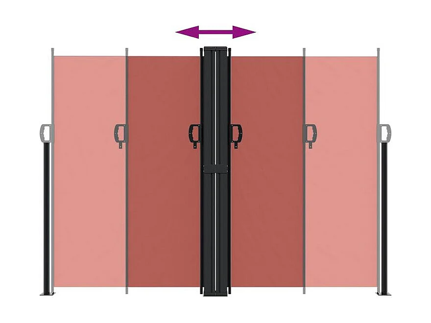 Auvent latéral rétractable terre cuite 180x1200