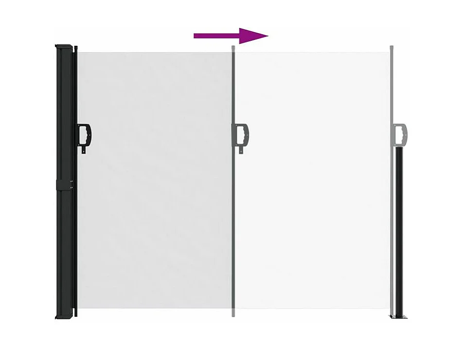 Auvent latéral rétractable blanc 170x300