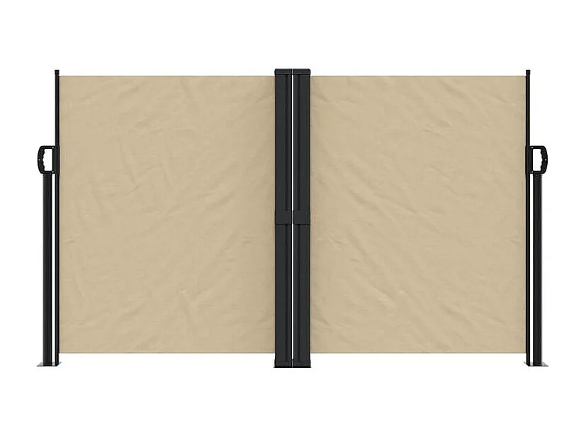 Auvent latéral rétractable beige 140x600