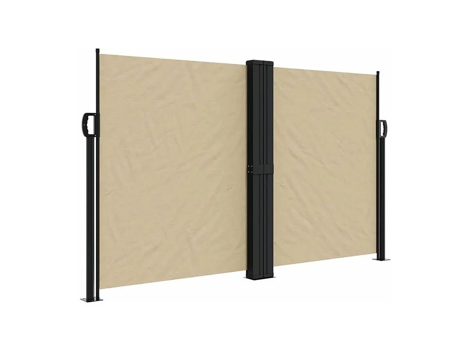 Auvent latéral rétractable beige 140x600