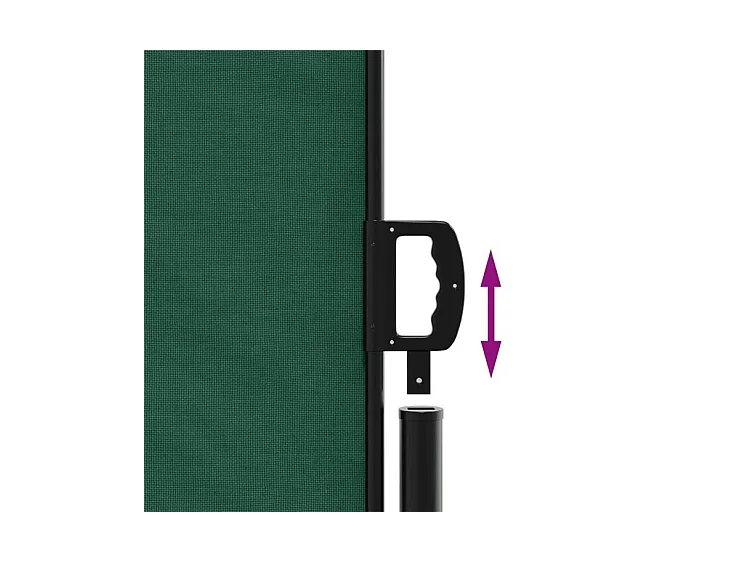Auvent latéral rétractable vert foncé 140x300