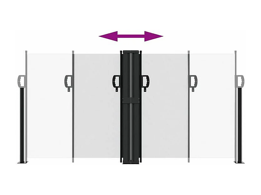 Auvent latéral rétractable blanc 120x1000