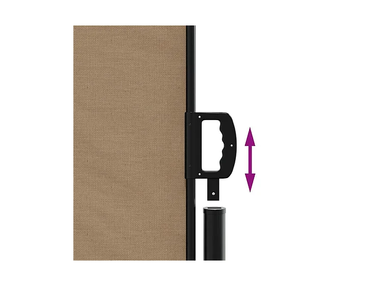 Auvent latéral rétractable taupe 160x1000