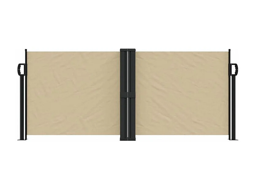 Auvent latéral rétractable beige 100x600