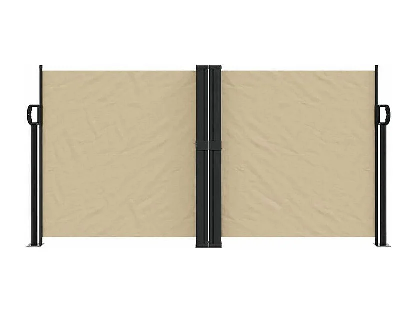Auvent latéral rétractable beige 120x600