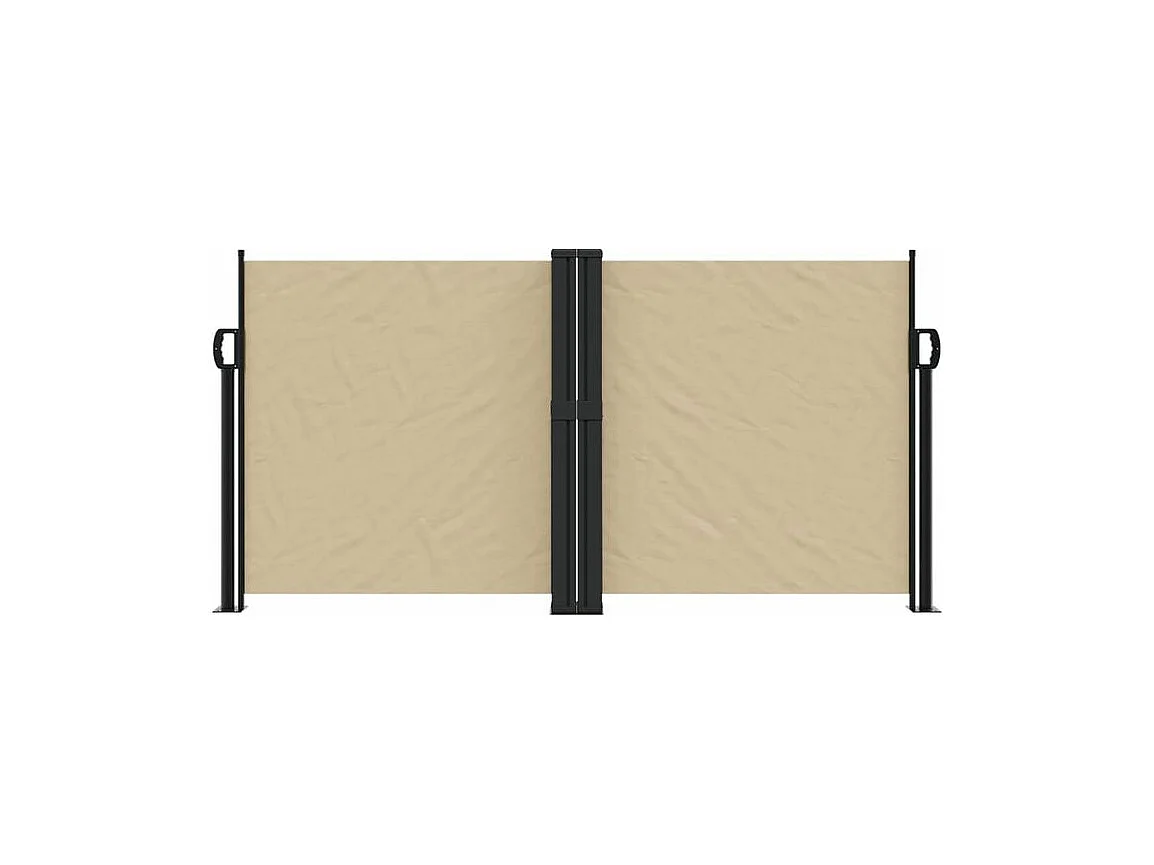 Auvent latéral rétractable beige 120x600