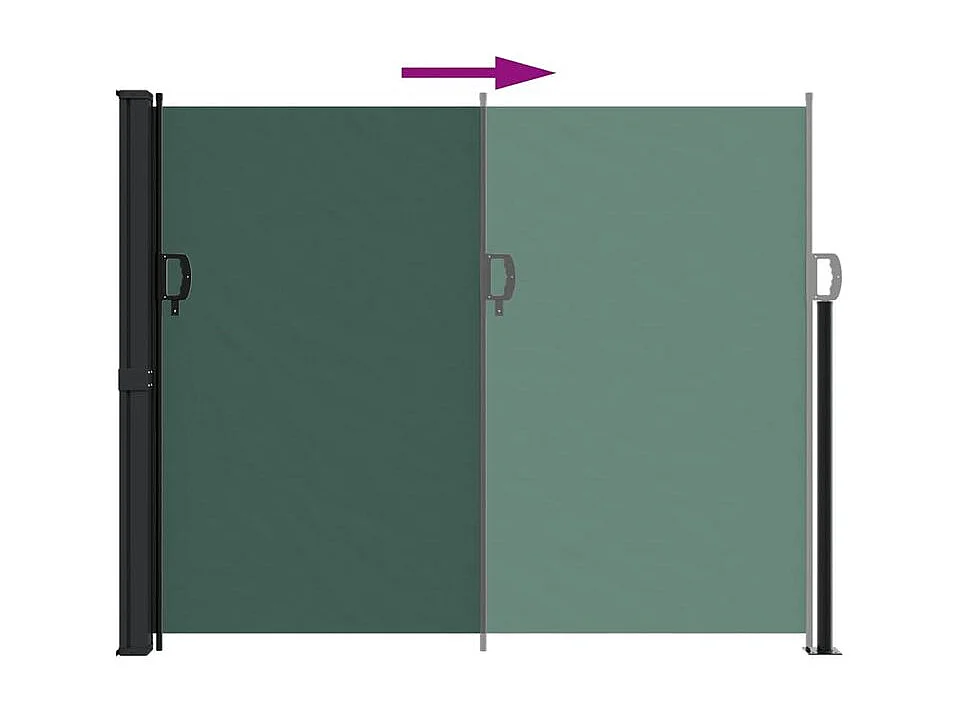 Auvent latéral rétractable vert foncé 160x300