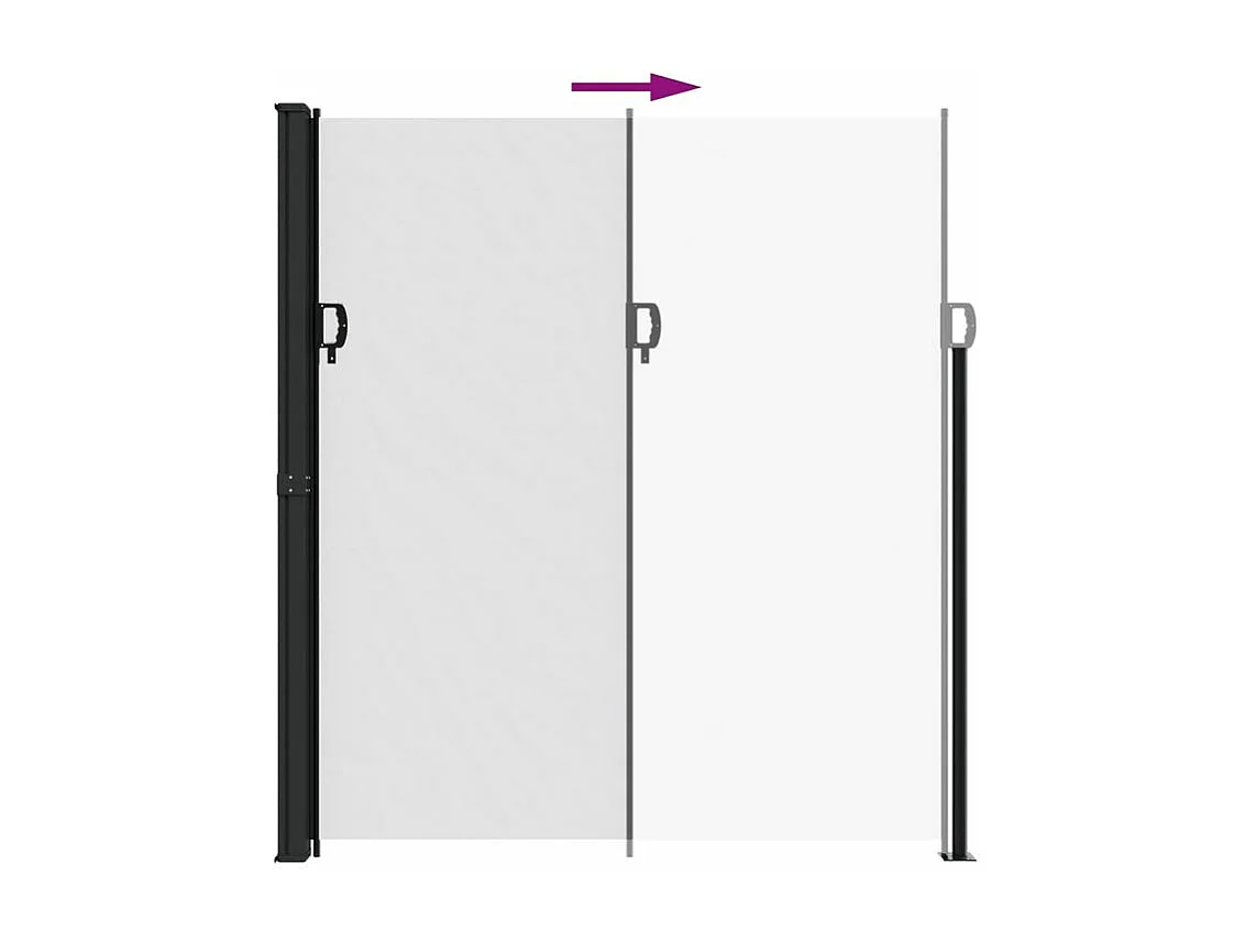 Auvent latéral rétractable blanc 220x600