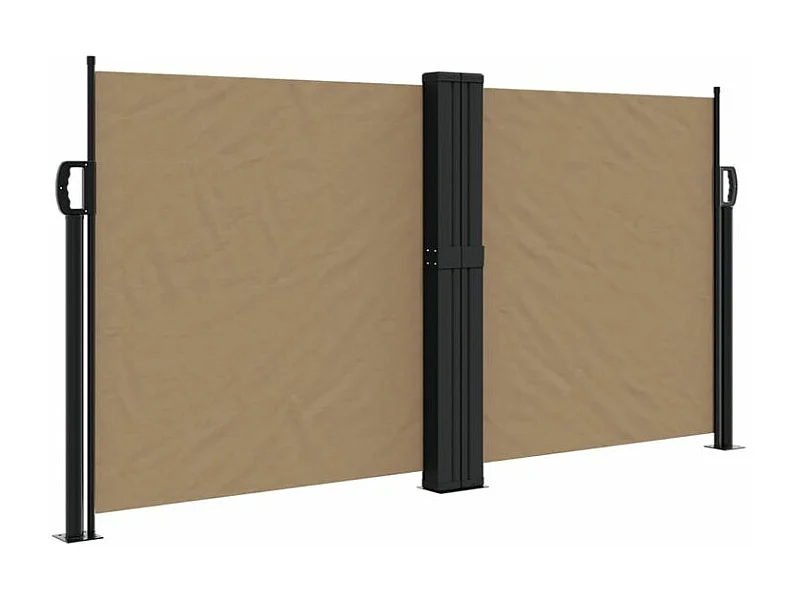 Auvent latéral rétractable taupe 120x1200