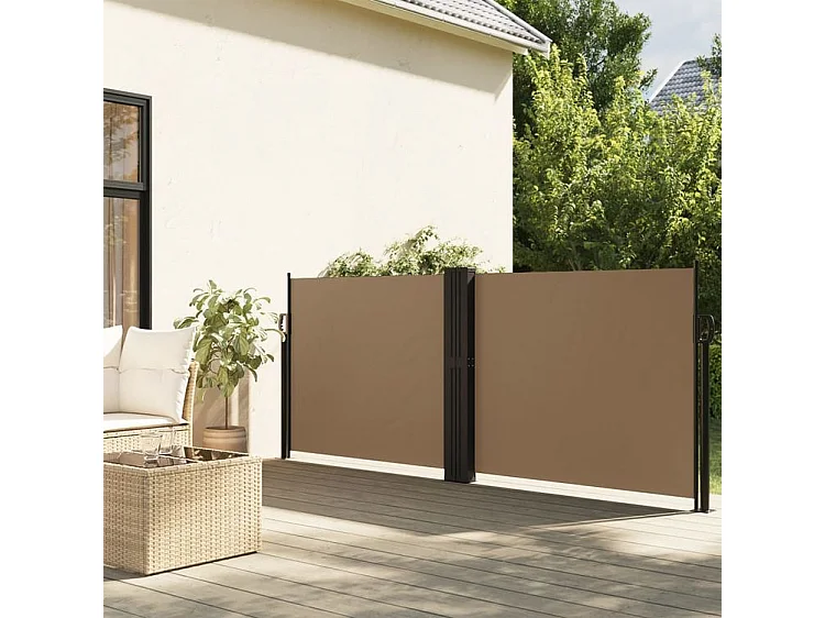 Auvent latéral rétractable taupe 120x1200