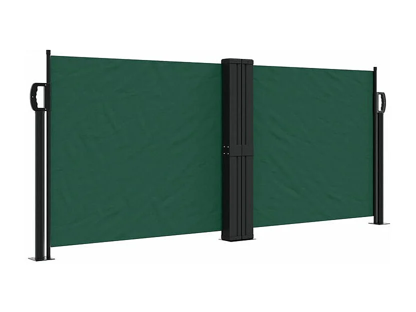 Auvent latéral rétractable vert foncé 100x600