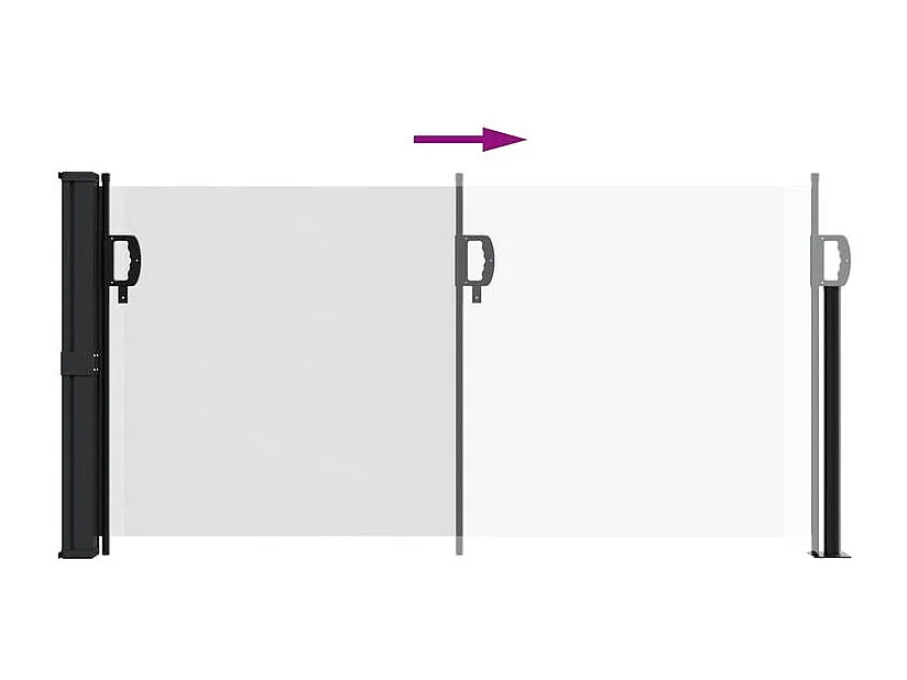 Auvent latéral rétractable blanc 100x300