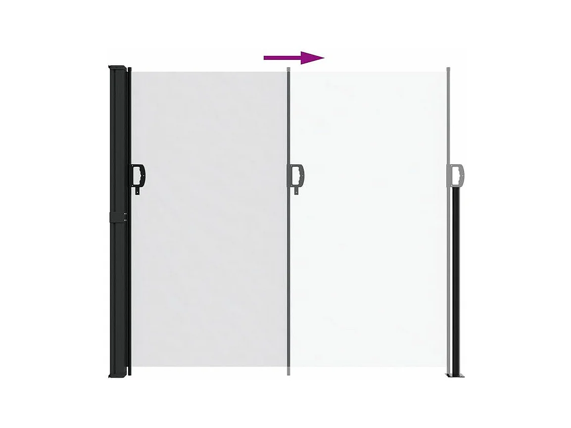 Auvent latéral rétractable blanc 180x600