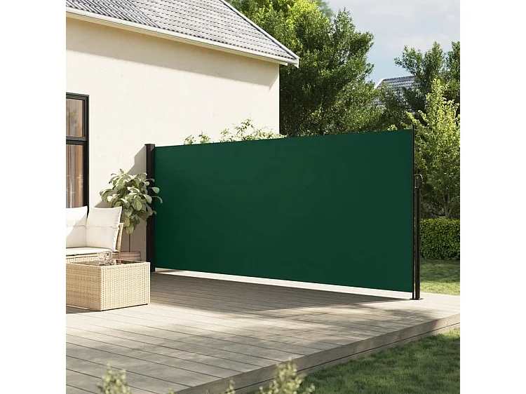 Auvent latéral rétractable vert foncé 170x300